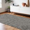 102 X 138 Grey Wool Or Viscose Rug