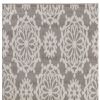 7' Runner Gray and Ivory Floral Runner Rug