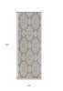 7' Runner Gray and Ivory Floral Runner Rug