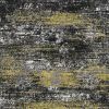 7' Grey Machine Woven Abstract Indoor Runner Rug