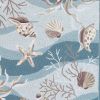 2' X 3' Beige and Ivory Seashell and Coral Hand Tufted Area Rug