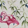 5' X 7' Ivory Or Pink Flamingo Indoor Area Rug