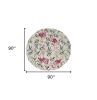 8' Pink and Ivory Round Hand Tufted Area Rug