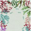 2' X 7' Ivory Ocean Lagoon Runner Rug