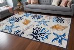 90 X 114 Ivory  Polyester Rug