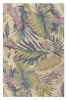 5' X 8' Pastel Ivory Hand Tufted Tropical Plants Indoor Area Rug