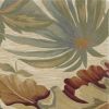 5' X 8' Ivory Hand Tufted Tropical Plants Indoor Area Rug