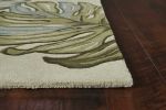 8' X 10' Ivory Hand Tufted Monstera Indoor Area Rug