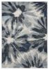 8' X 11' Ivory Blue Machine Woven Oversized Floral Indoor Area Rug