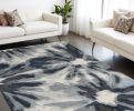 10' X 13' Ivory Blue Area Rug