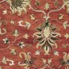 8' X 11' Sienna Orange Hand Tufted Traditional Floral Indoor Area Rug