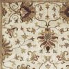 3' X 5' Champagne Beige Hand Tufted Wool Traditional Floral Indoor Area Rug