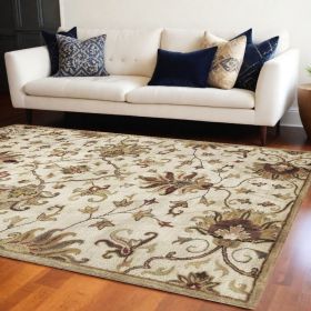 96 X 126 Champagne Wool Rug