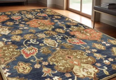 60 X 96 Navy Wool Rug