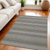 5' X 8' Grey Geometric Area Rug