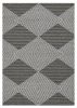 4' X 6' Grey Or Ivory Geometric Diamond Area Rug