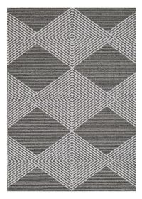 8' X 11' Grey Or Ivory Geometric Diamonds Indoor Area Rug