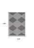 10' X 13' Grey Or  Ivory  Polypropylene Rug