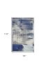 7' X 10' Ice Blue Machine Woven Abstract Indoor Area Rug