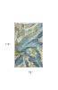 7' X 10' Teal Blue Machine Woven Watercolor Indoor Area Rug