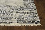 4' X 6' Sand Charcoal Machine Woven Distressed Vintage Traditional Indoor Area Rug