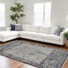 8' X 10' Sand And Charcoal Diamond Area Rug