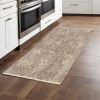 8' Sand Or Charcoal Polypropylene Runner Rug