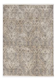 4' X 6' Sand Grey Machine Woven Distressed Vintage Traditional Indoor Area Rug