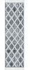 8' Runner Charcoal Geometric Runner Rug