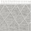 8' Runner Gray and Ivory Abstract Runner Rug