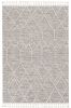 5' X 8' Gray and Ivory Abstract Area Rug