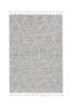 9' X 13' Ivory Grey Machine Woven Geometric Indoor Area Rug