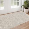 3' X 5' Ivory Chevron Area Rug