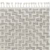 5' X 8' Gray and Ivory Geometric Area Rug