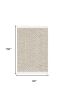 8' X 11' Ivory Grey Machine Woven Diamond Geometric Indoor Area Rug