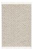 8' X 11' Ivory Grey Machine Woven Diamond Geometric Indoor Area Rug