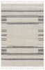 8' Runner Gray and Ivory Abstract Area Rug