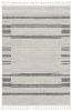 9' X 13' Ivory Grey Machine Woven Abstract Color Block Indoor Area Rug