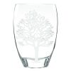 12 Mouth Blown Frosted Crystal European Made Tree Of Life Vase