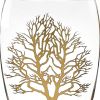 12 Mouth Blown Gold Tree Of Life Vase