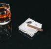 7" Clear Crystal Square Tabletop Cigar Ashtray