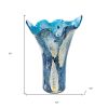 17 Multicolor Glass Art Blue Napkin Vase