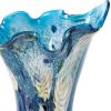 17 Multicolor Glass Art Blue Napkin Vase