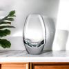 11" Clear Lead Free Crystal Oval Table Vase