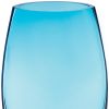 8 Mouth Blown Crystal Lead Free Oval Thick Aqua Blue Walled Vase