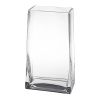 8" Crystal Glass Clear Rectangle Table Vase