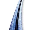 9" Clear and Blue Murano Glass Modern Abstract Tabletop Sculpture