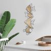 Metal And Wood Vertical Swimming Fish Wall Decor