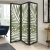 67" Green Solid WoodFolding Three Panel Screen Room Divider