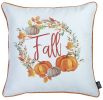 Set Of 2 18" Fall Thanksgiving Pumpkin Throw Pillow Cover